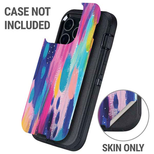 Pink Sparkle Brush Stroke by Etta Vee Otterbox Defender iPhone Skin