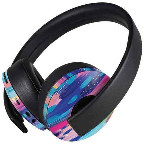 Pink Sparkle Brush Stroke by Etta Vee PlayStation 4 Gold Wireless Headset Skin