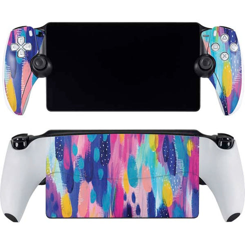 Pink Sparkle Brush Stroke by Etta Vee PlayStation Portal Remote Player Skin