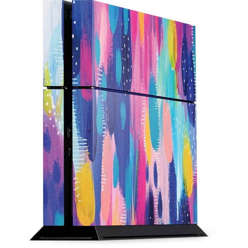 Pink Sparkle Brush Stroke by Etta Vee PlayStation PS4 Skins