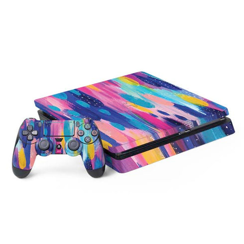 Pink Sparkle Brush Stroke by Etta Vee PlayStation PS4 Skins