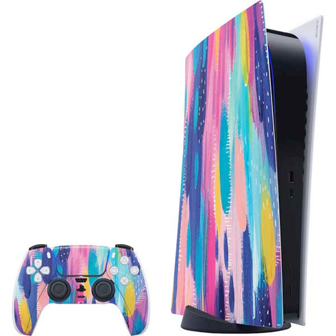 Pink Sparkle Brush Stroke by Etta Vee PlayStation PS5 Skins