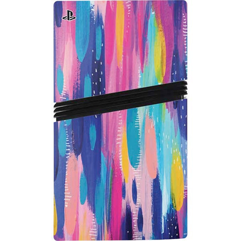 Pink Sparkle Brush Stroke by Etta Vee PS5 Pro Disk Bundle Skin