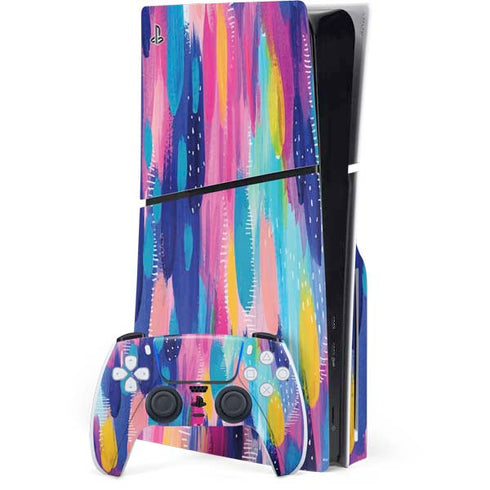 Pink Sparkle Brush Stroke by Etta Vee PlayStation PS5 Skins
