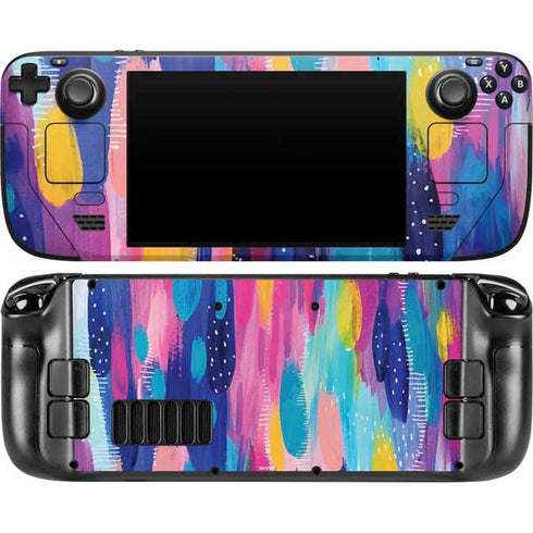 Pink Sparkle Brush Stroke by Etta Vee Steam Deck Handheld Gaming Computer OLED Skin