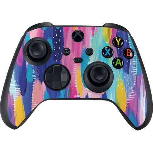 Pink Sparkle Brush Stroke by Etta Vee Xbox Series X Controller Skin