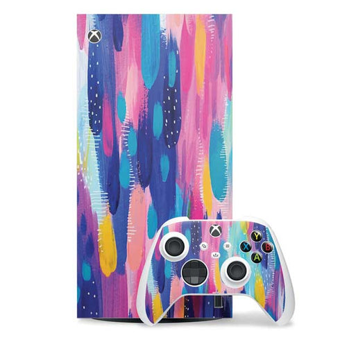 Pink Sparkle Brush Stroke by Etta Vee Xbox Series X Skins