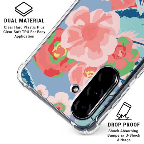 Pink Spring Flowers Galaxy A36 5G Clear Case