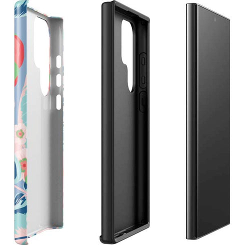 Pink Spring Flowers Galaxy S23 Ultra Pro Case