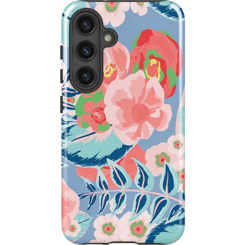 Pink Spring Flowers Galaxy S25 Plus Impact Case