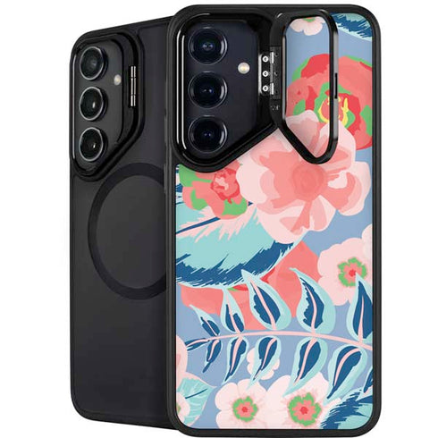 Pink Spring Flowers Galaxy S25 Plus Kickstand Case