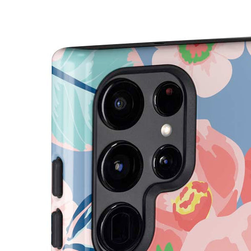 Pink Spring Flowers Galaxy S25 Ultra Impact Case
