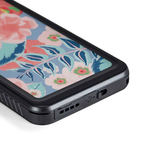 Pink Spring Flowers Galaxy S24 Waterproof Case