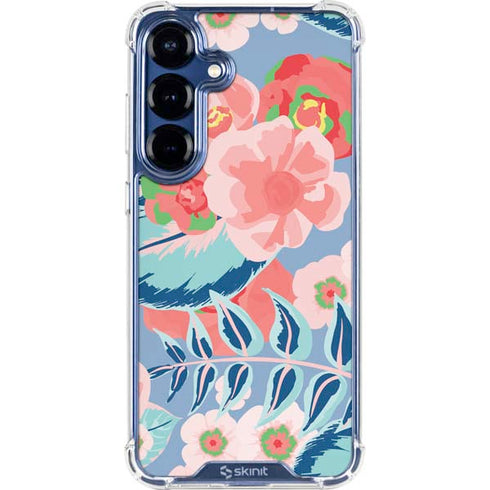 Pink Spring Flowers Galaxy S25 Clear Case