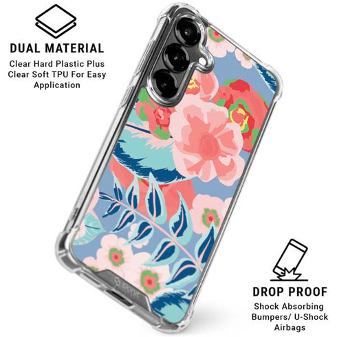 Pink Spring Flowers Galaxy S26 Clear Case
