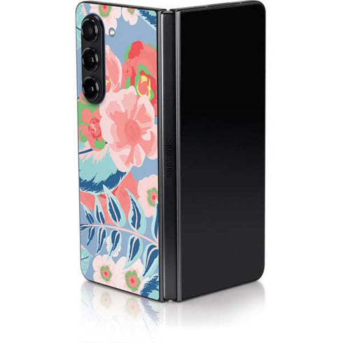 Pink Spring Flowers Galaxy Z Fold5 5G Skin
