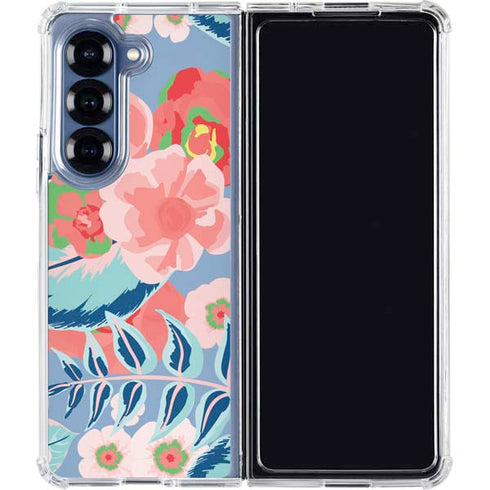 Pink Spring Flowers Galaxy Z Fold6 Clear Case