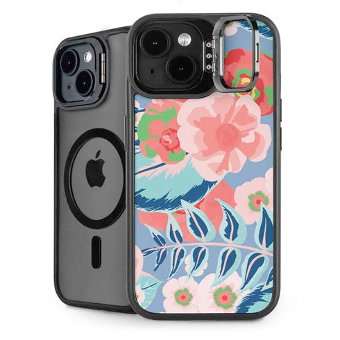 Pink Spring Flowers iPhone 14 Plus Kickstand Case