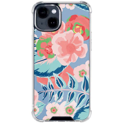 Pink Spring Flowers iPhone 15 Clear Case