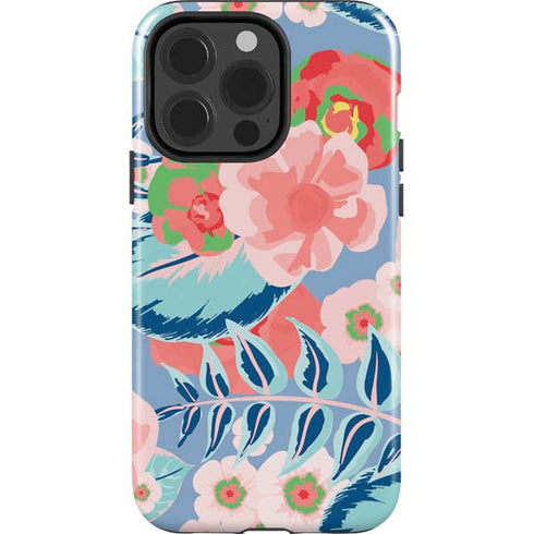 Pink Spring Flowers iPhone 15 Pro Impact Case