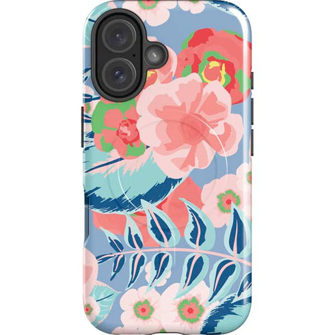 Pink Spring Flowers iPhone 16 Magsafe Impact Case