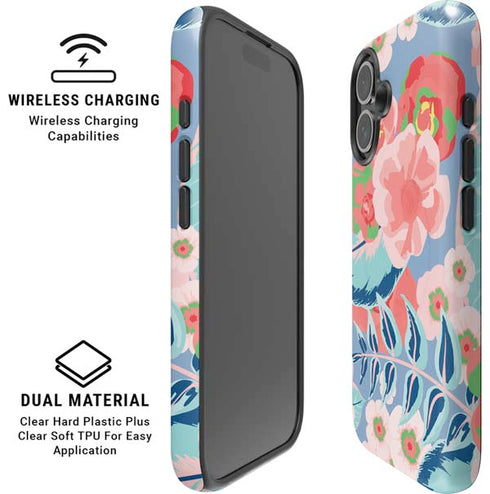 Pink Spring Flowers iPhone 16 Magsafe Impact Case