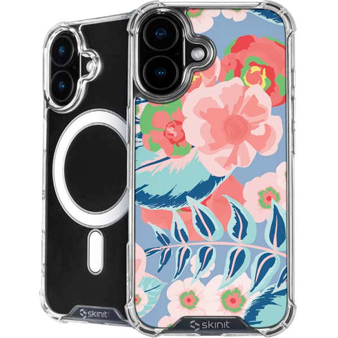 Pink Spring Flowers iPhone 16 Plus MagSafe Case