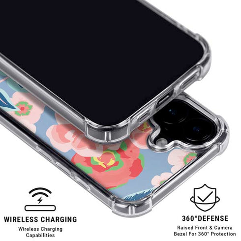 Pink Spring Flowers iPhone 16 Plus MagSafe Case