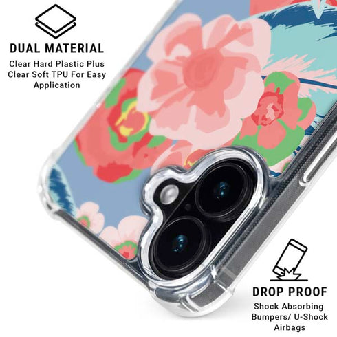 Pink Spring Flowers iPhone 16 Plus MagSafe Case