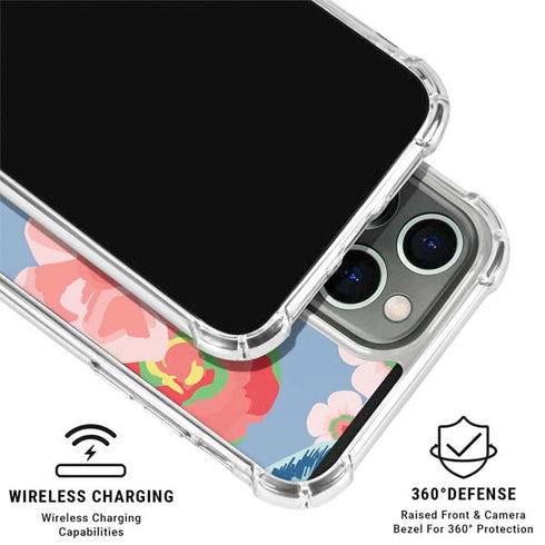 Pink Spring Flowers iPhone 16 Pro Clear Case
