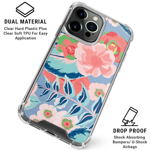 Pink Spring Flowers iPhone 16 Pro Clear Case