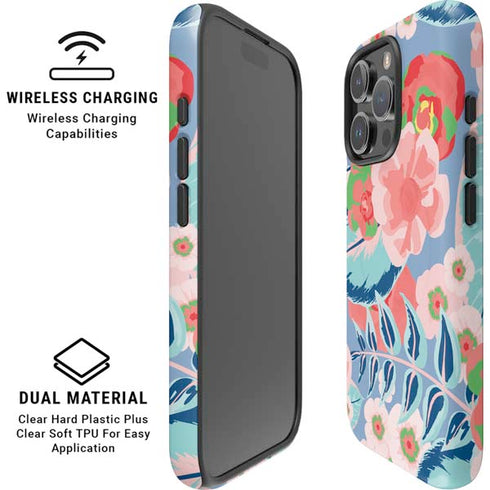 Pink Spring Flowers iPhone 16 Pro Magsafe Impact Case