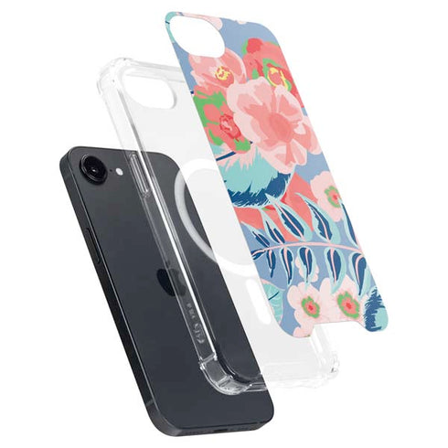 Pink Spring Flowers iPhone 16e MagSafe Case
