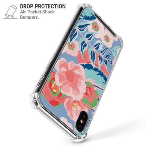 Pink Spring Flowers iPhone X/XS Clear Case