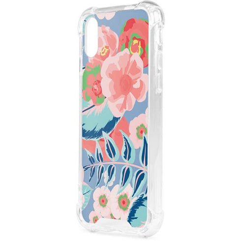 Pink Spring Flowers iPhone XS Clear Case