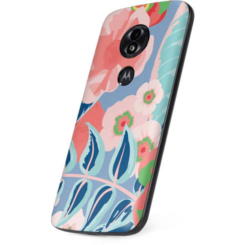 Pink Spring Flowers Moto E5 Play Skin