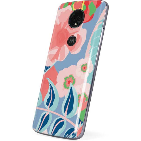 Pink Spring Flowers Moto E5 Plus Skin