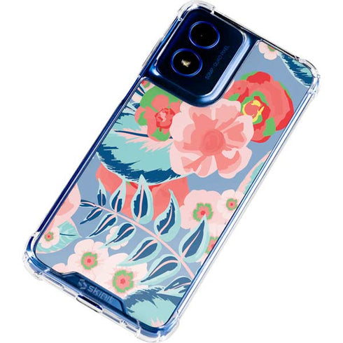 Pink Spring Flowers Moto G 5G (2024) Clear Case