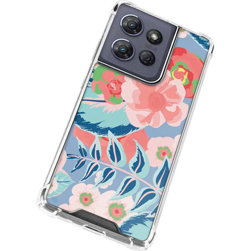 Pink Spring Flowers Moto G Play 5G (2025) Clear Case