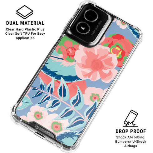 Pink Spring Flowers Moto G Power 5G (2024) Clear Case