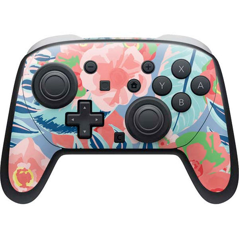 Pink Spring Flowers Nintendo Switch 2 (2025) Pro Controller Skin