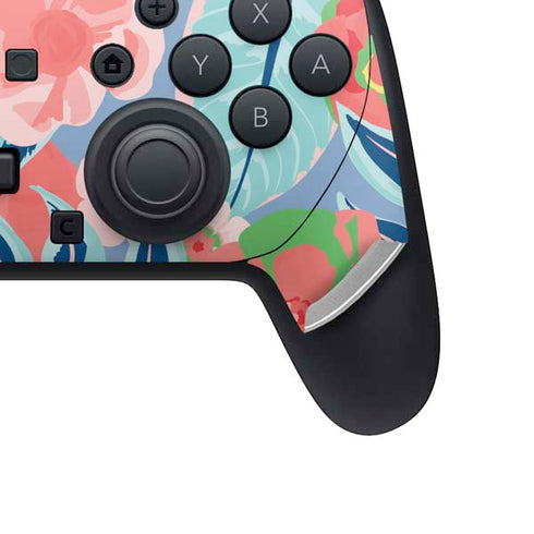 Pink Spring Flowers Nintendo Switch 2 (2025) Pro Controller Skin