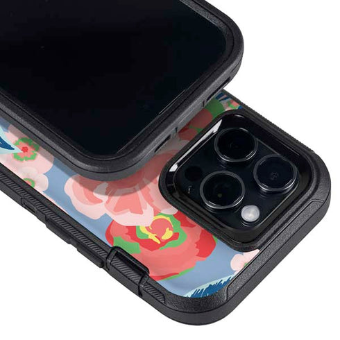 Pink Spring Flowers Otterbox Defender iPhone Skin