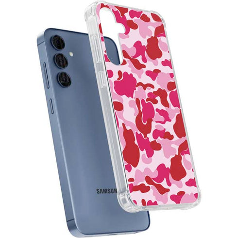 Pink Street Camo Galaxy A35 5G Clear Case