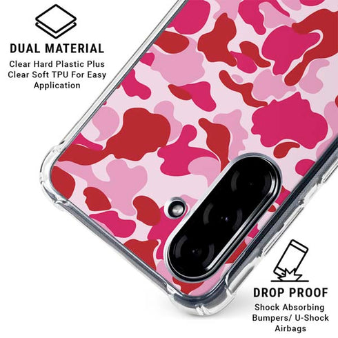 Pink Street Camo Galaxy A36 5G Clear Case