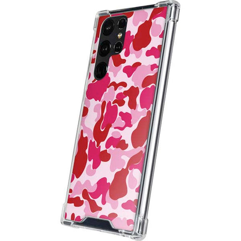 Pink Street Camo Galaxy S23 Ultra Clear Case