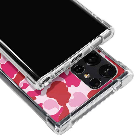 Pink Street Camo Galaxy S23 Ultra Clear Case