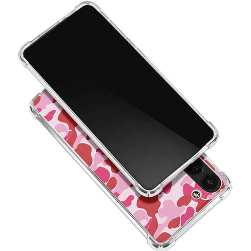 Pink Street Camo Galaxy S24 FE Clear Case