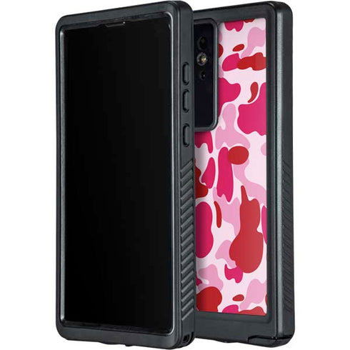 Pink Street Camo Galaxy S24 Ultra Waterproof Case