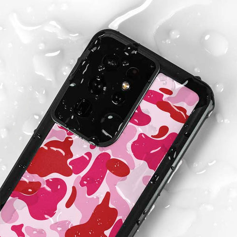 Pink Street Camo Galaxy S24 Ultra Waterproof Case